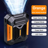 Ventilador personal con clip para cinturón HOMFISH, batería externa portátil, linterna, ventilador de cuello colgante para actividades al aire libre, senderismo y camping.