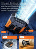 Ventilador personal con clip para cinturón HOMFISH, batería externa portátil, linterna, ventilador de cuello colgante para actividades al aire libre, senderismo y camping.